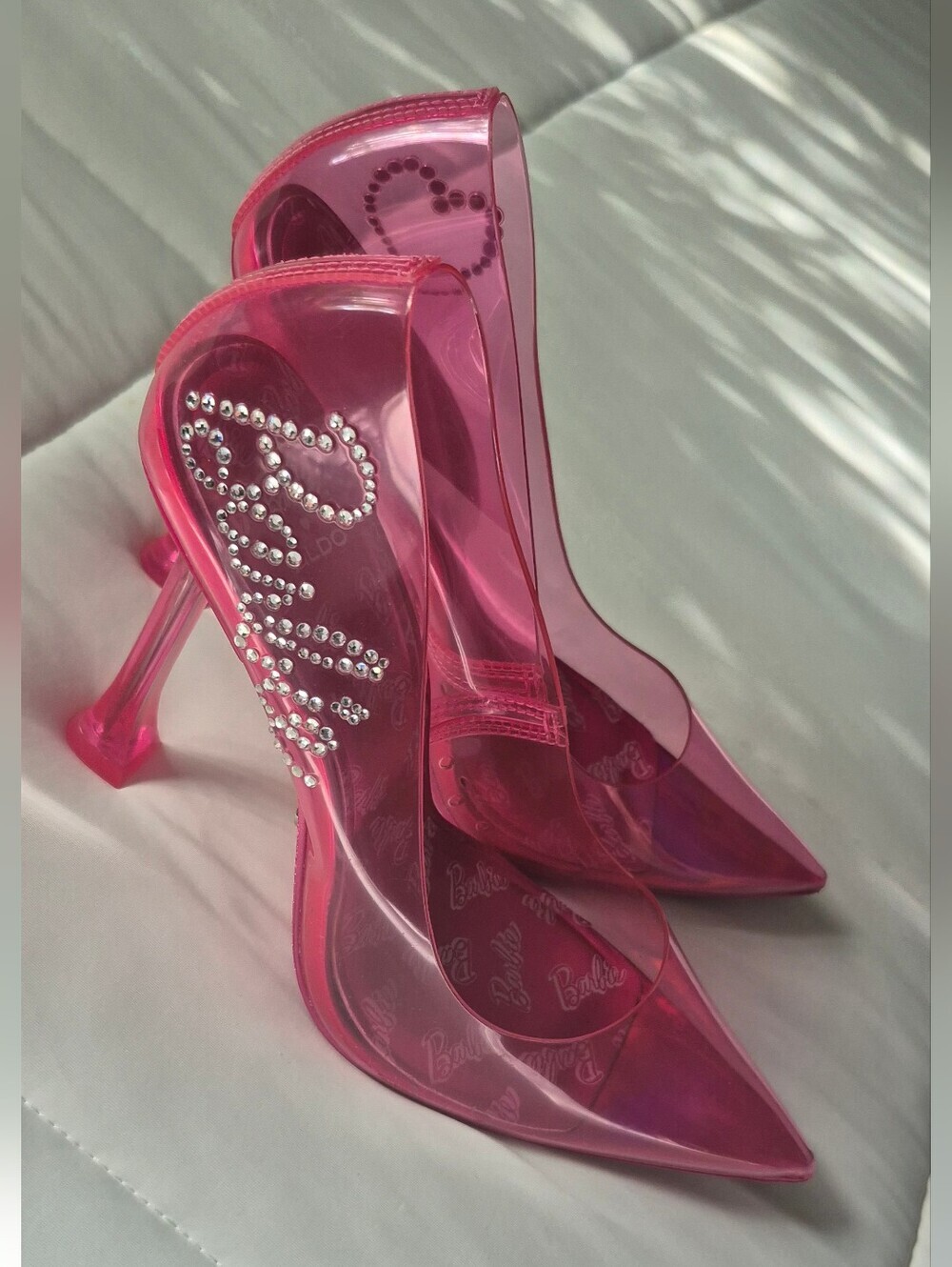 Barbie Pink Pointed-Toe PVC Heels - Picture 3 of 10